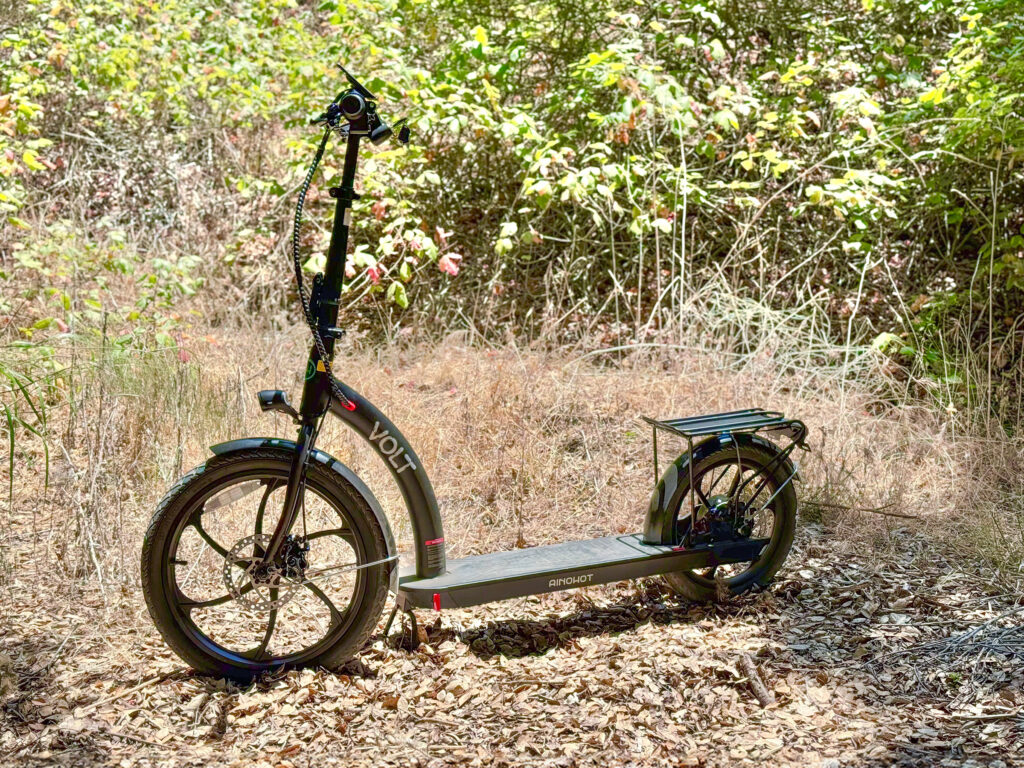 Scooter in the woods